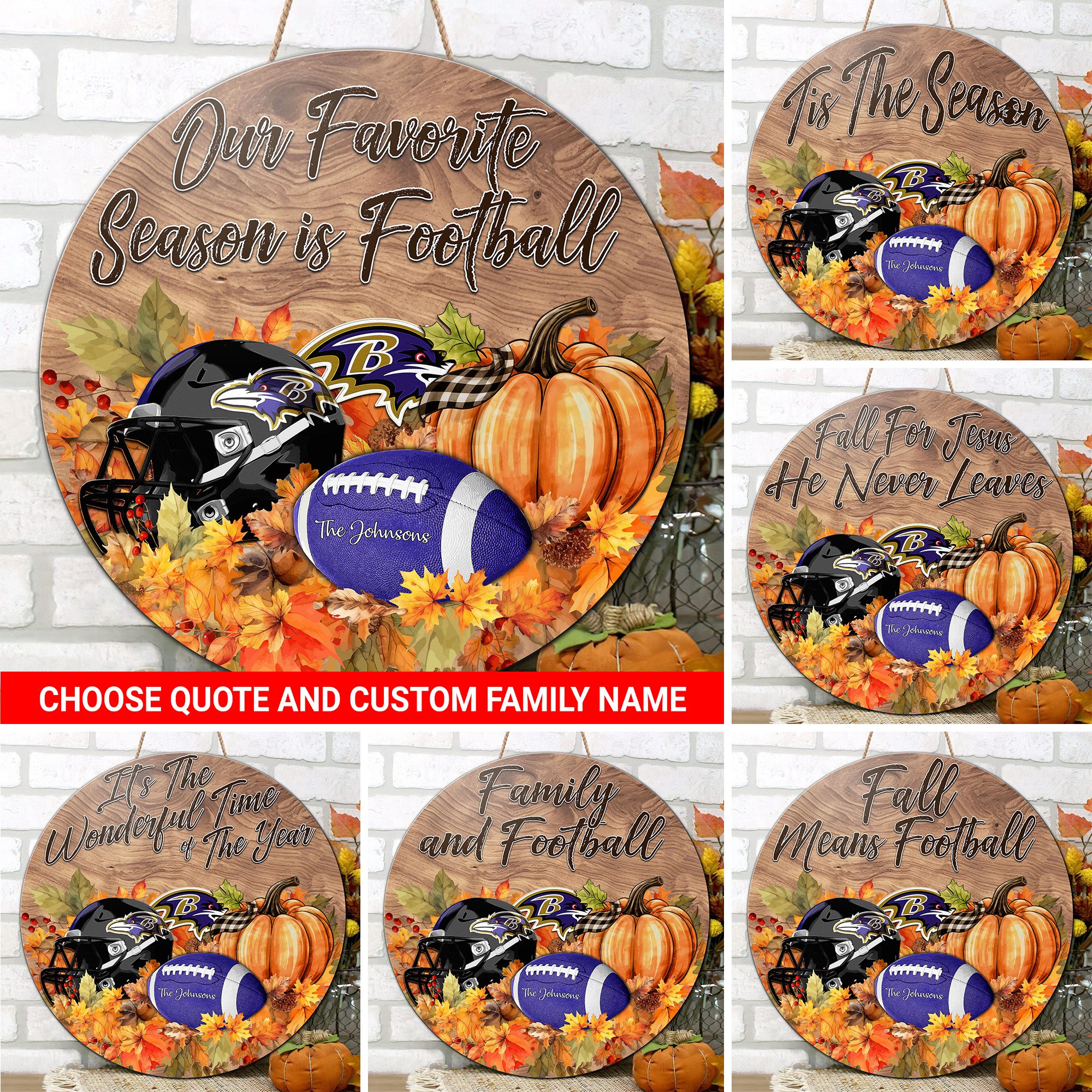 Baltimore Ravens Shape Wooden Sign Custom Your Family Name And Choose Your Quotes, Sport Sign, Sport Gifts For Fan, Home Decorations EHIVM-59899